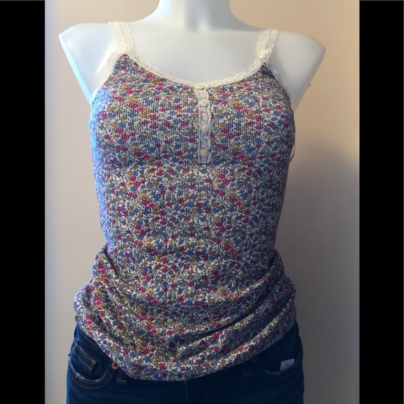 OLD NAVY LACED SPAGHETTI STRAPS TANK TOP Sz XS - Picture 3 of 12